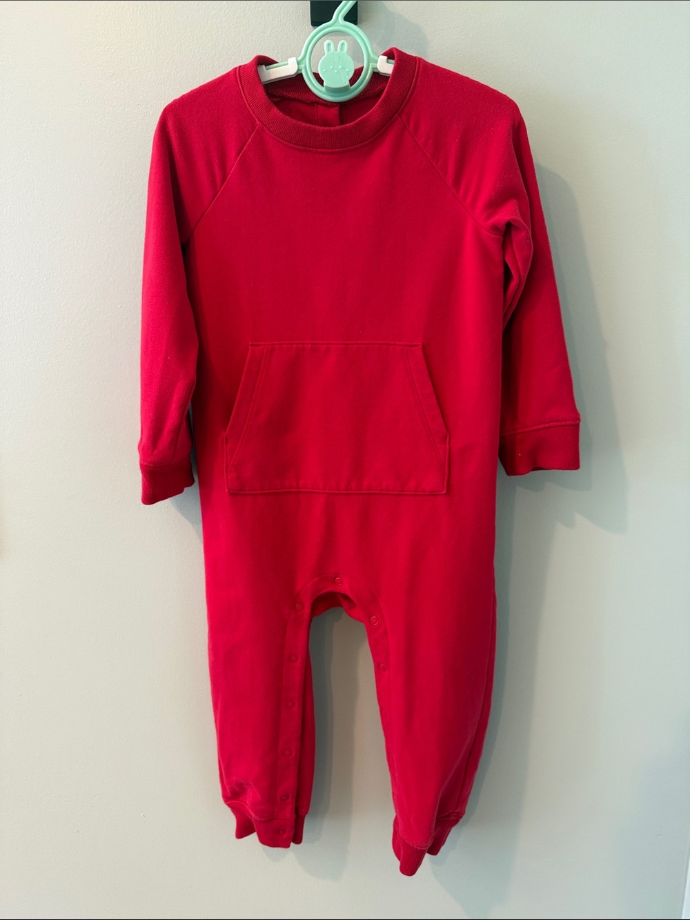 Primary 18-24M Red Kids One-Piece Romper Footie
